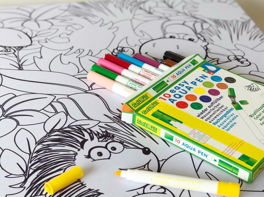 Kleiner Drache Kokosnuss Ausmalmatte