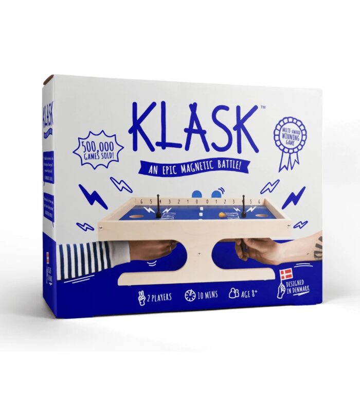 Klask – Geschicklichkeitsspiel 2 Spieler – Magnetspiel aus Holz